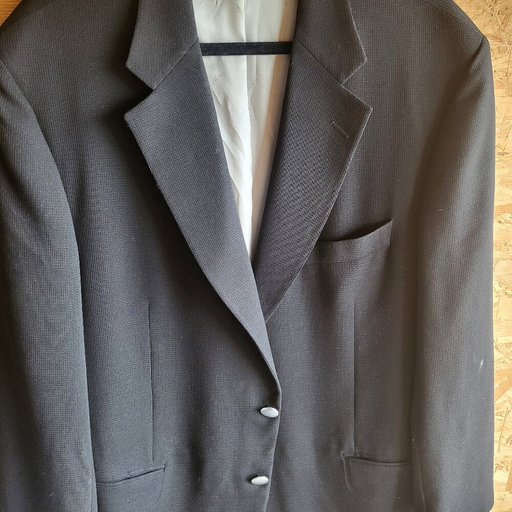 Classic black blazer, silver lining, silver buttons, 43regular, good condition